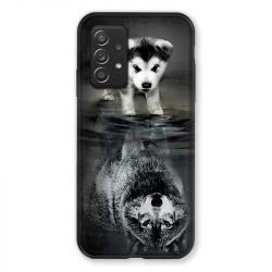 Coque Pour Samsung Galaxy A52S Chien Reflet