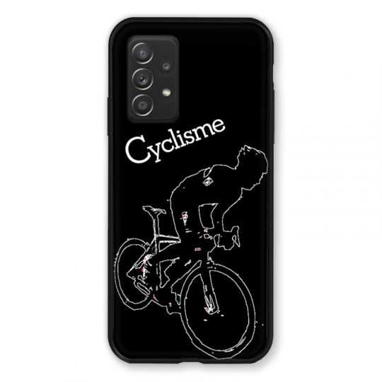 Coque Pour Samsung Galaxy A52S Cyclisme Ombre Blanche