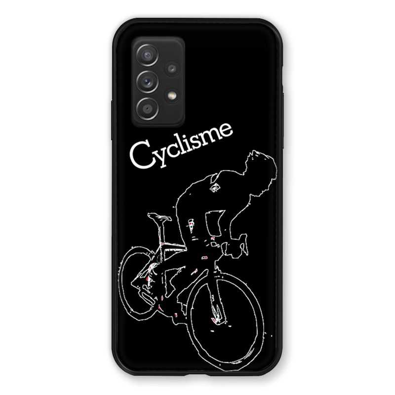 Coque Pour Samsung Galaxy A52S Cyclisme Ombre Blanche