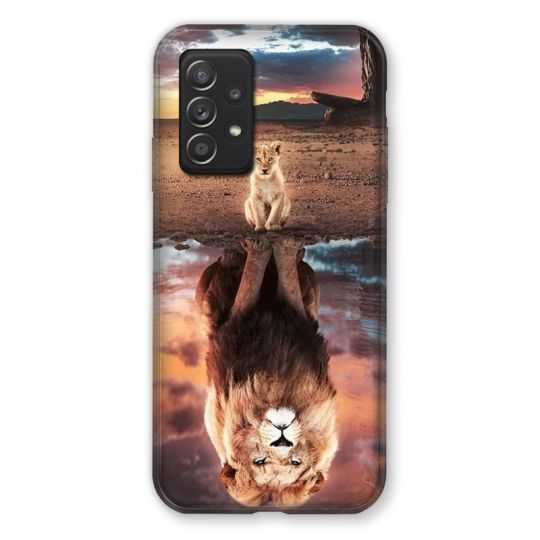 Coque Pour Samsung Galaxy A52S Lion Reflet