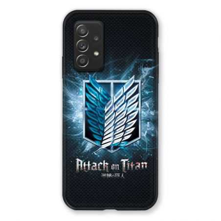 Coque Pour Samsung Galaxy A52S Manga Attaque Titans Noir