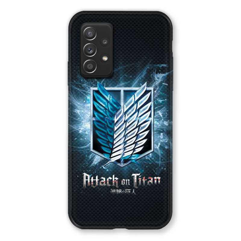 Coque Pour Samsung Galaxy A52S Manga Attaque Titans Noir
