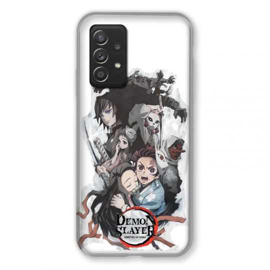 Coque Pour Samsung Galaxy A52S Manga Demon Slayer Blanc