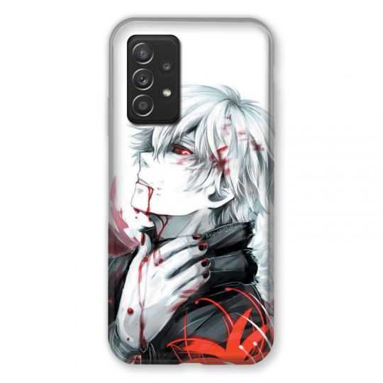 Coque Pour Samsung Galaxy A52S Manga Kaneki Blanc