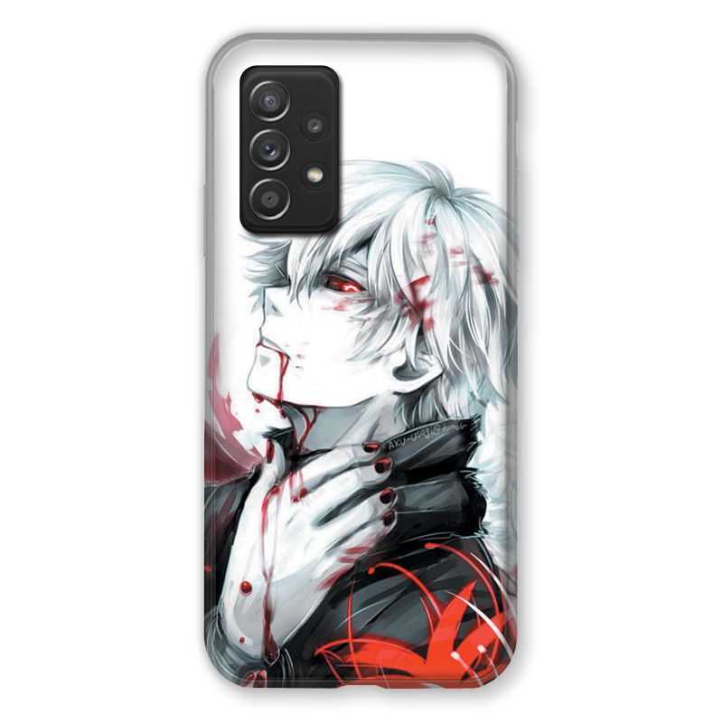 Coque Pour Samsung Galaxy A52S Manga Kaneki Blanc