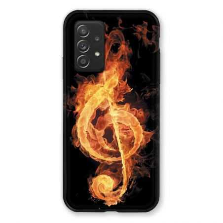 Coque Pour Samsung Galaxy A52S Musique Clé Sol Feu N