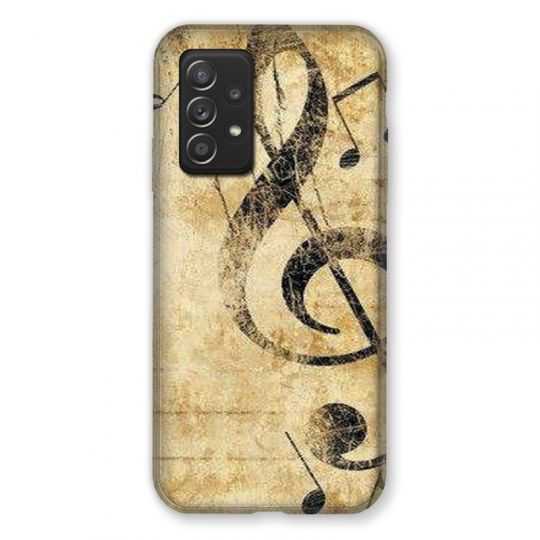 Coque Pour Samsung Galaxy A52S Musique Clé Sol Vintage