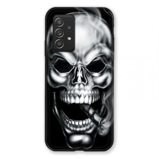 Coque Pour Samsung Galaxy A52S Tete de Mort Fume