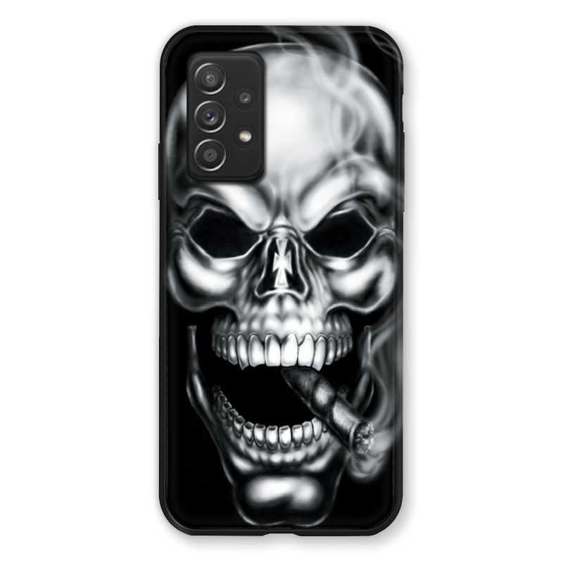 Coque Pour Samsung Galaxy A52S Tete de Mort Fume