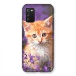 Coque Pour Samsung Galaxy A03S Chat Violet