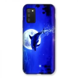 Coque Pour Samsung Galaxy A03S Dauphin Lune