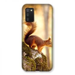 Coque Pour Samsung Galaxy A03S Ecureuil Bois