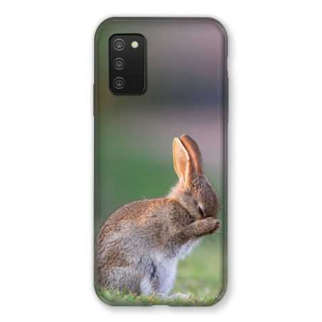 Coque Pour Samsung Galaxy A03S Lapin Marron