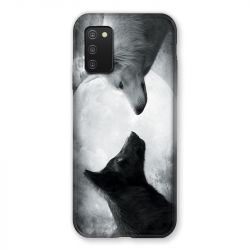 Coque Pour Samsung Galaxy A03S Loup Duo