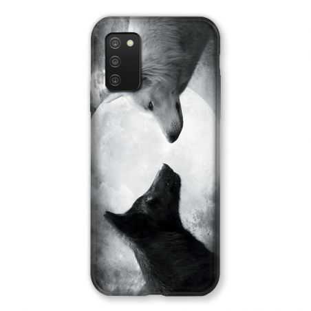Coque Pour Samsung Galaxy A03S Loup Duo