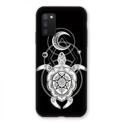 Coque Pour Samsung Galaxy A03S Animaux Maori Tortue Noir