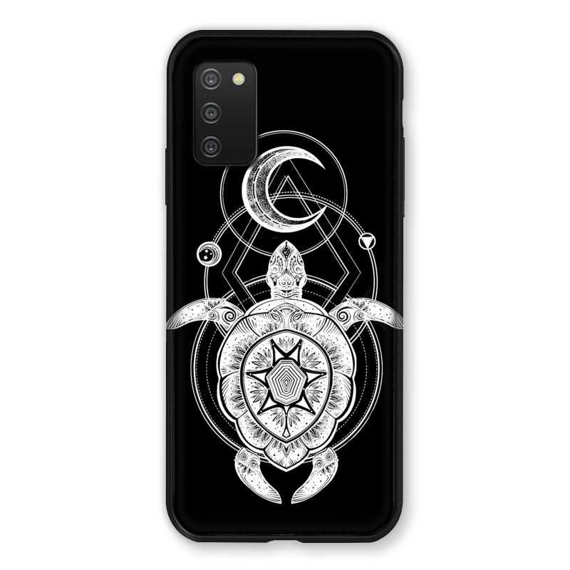Coque Pour Samsung Galaxy A03S Animaux Maori Tortue Noir