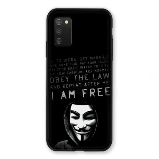 Coque Pour Samsung Galaxy A03S Anonymous I am free