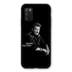 Coque Pour Samsung Galaxy A03S Johnny Hallyday Noir