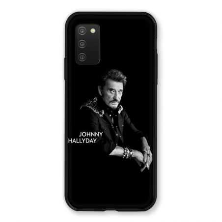 Coque Pour Samsung Galaxy A03S Johnny Hallyday Noir