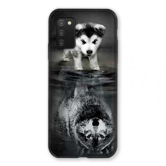 Coque Pour Samsung Galaxy A03S Chien Reflet