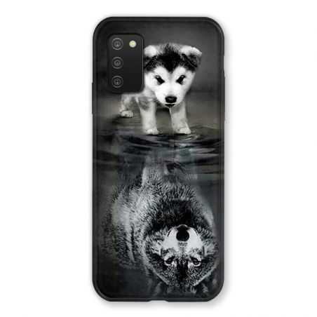 Coque Pour Samsung Galaxy A03S Chien Reflet