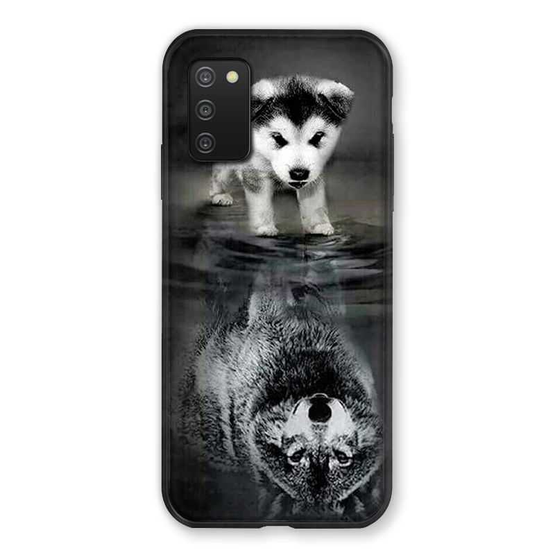 Coque Pour Samsung Galaxy A03S Chien Reflet