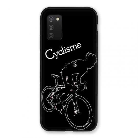 Coque Pour Samsung Galaxy A03S Cyclisme Ombre Blanche