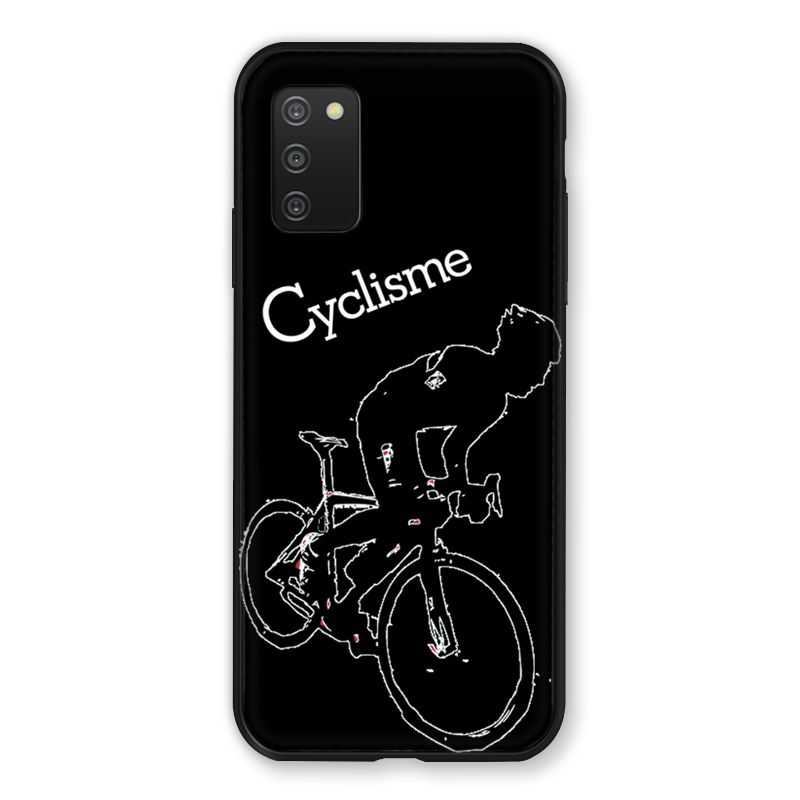 Coque Pour Samsung Galaxy A03S Cyclisme Ombre Blanche