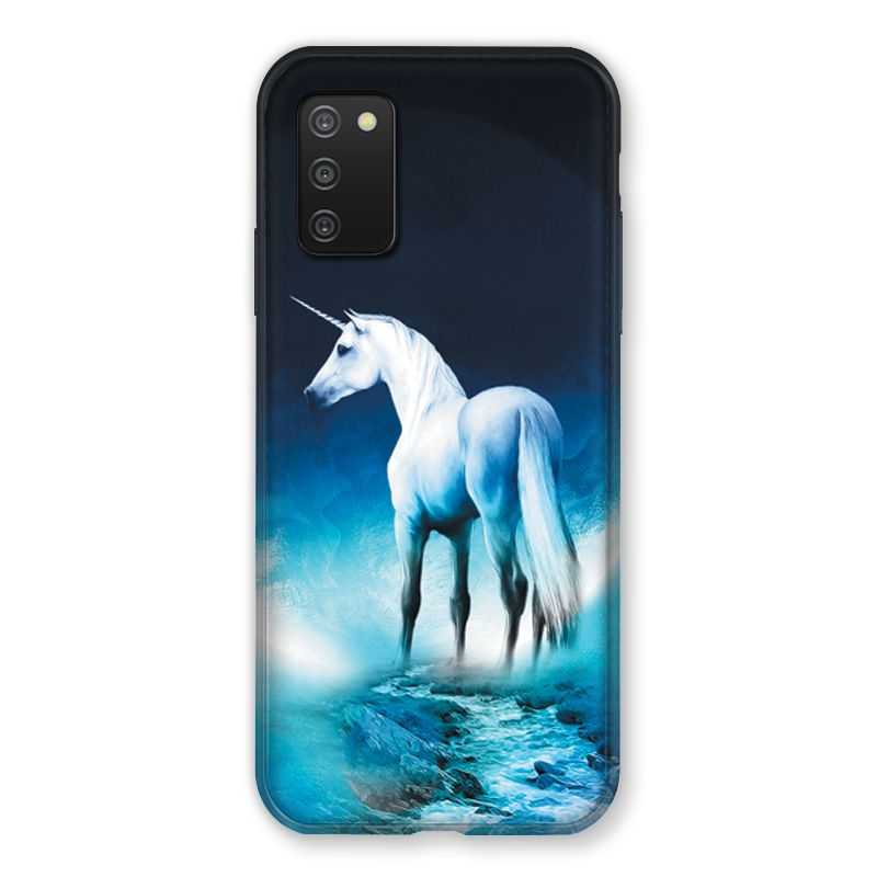 Coque Pour Samsung Galaxy A03S Licorne Lune