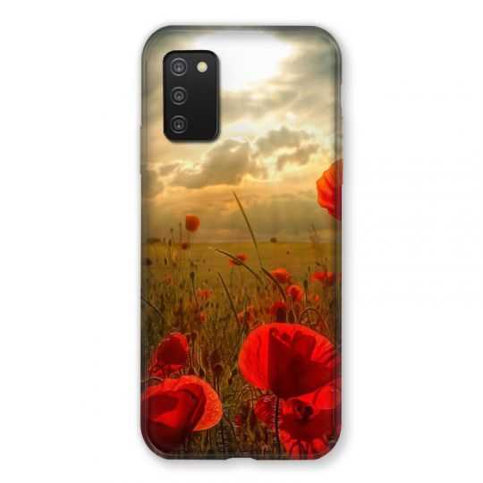 Coque Pour Samsung Galaxy A03S Fleur Coquelicot