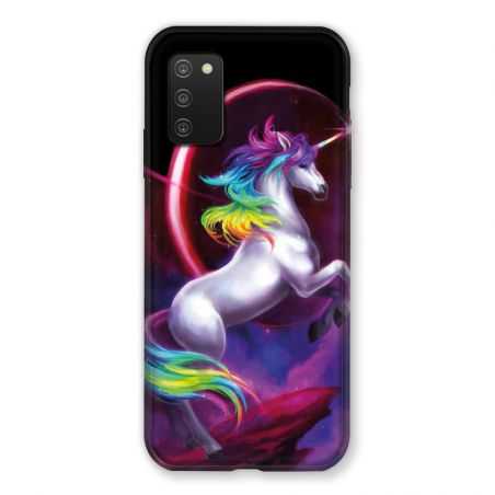 Coque Pour Samsung Galaxy A03S Licorne Arc en ciel