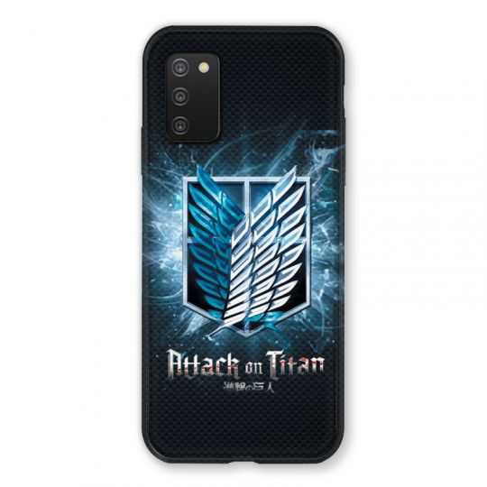 Coque Pour Samsung Galaxy A03S Manga Attaque Titans Noir