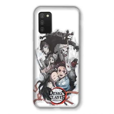 Coque Pour Samsung Galaxy A03S Manga Demon Slayer Blanc