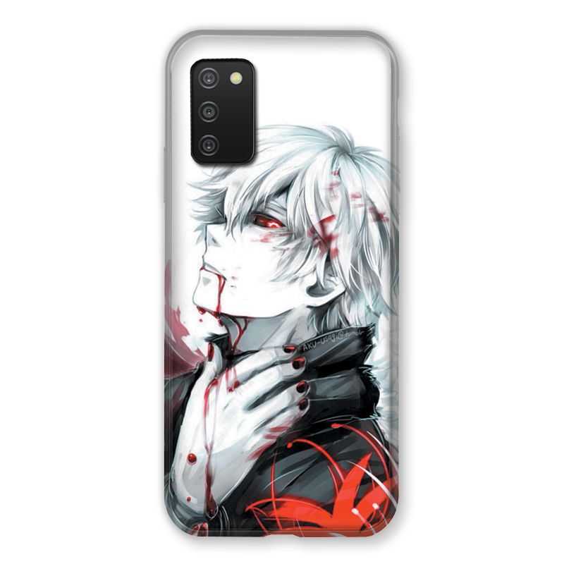 Coque Pour Samsung Galaxy A03S Manga Kaneki Blanc