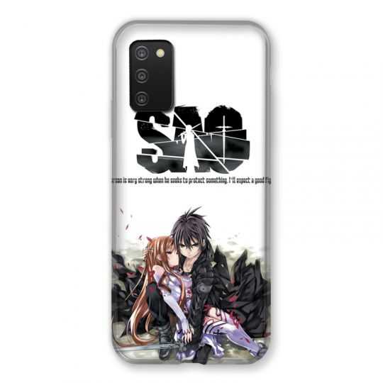 Coque Pour Samsung Galaxy A03S Manga SAO sword Art Online Blanc