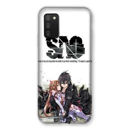 Coque Pour Samsung Galaxy A03S Manga SAO sword Art Online Blanc