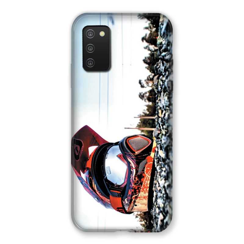 Coque Pour Samsung Galaxy A03S Moto Casque Cross