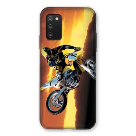 Coque Pour Samsung Galaxy A03S Moto Cross Noir