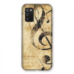 Coque Pour Samsung Galaxy A03S Musique Clé Sol Vintage