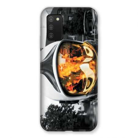 Coque Pour Samsung Galaxy A03S Pompier Casque Feu