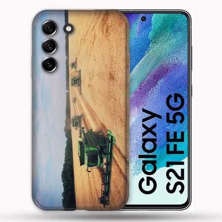 Coque Pour Samsung Galaxy S21 FE / S21FE Agriculture Moissonneuse