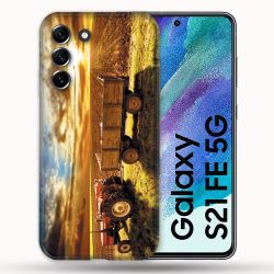 Coque Pour Samsung Galaxy S21 FE / S21FE Agriculture Tracteur Color
