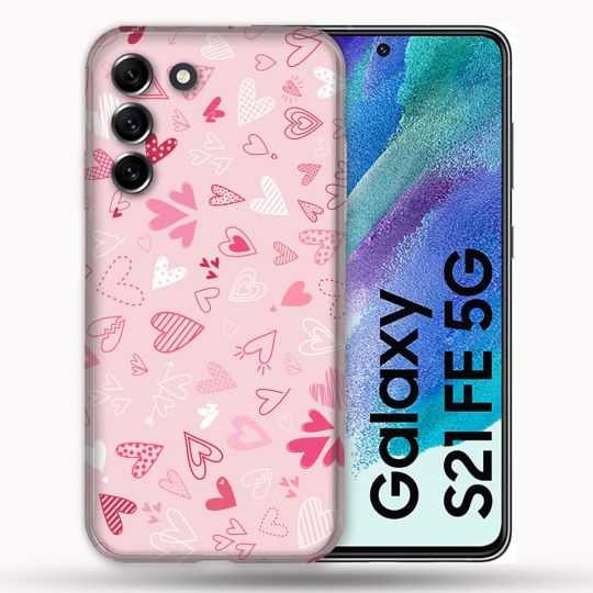 Coque Pour Samsung Galaxy S21 FE / S21FE Amour Ptis Coeurs