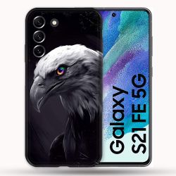 Coque Pour Samsung Galaxy S21 FE / S21FE Animal Aigle Royal Noir