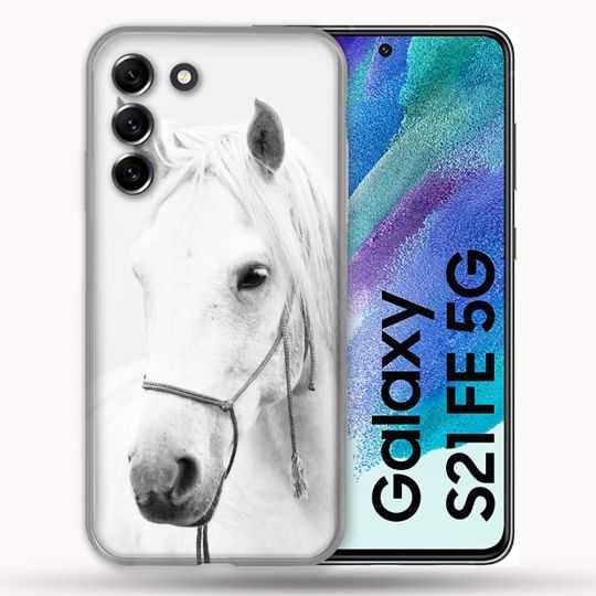 Coque Pour Samsung Galaxy S21 FE / S21FE Animal Cheval Cristal