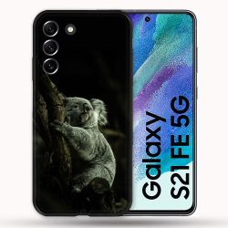 Coque Pour Samsung Galaxy S21 FE / S21FE Animal Koala Noir