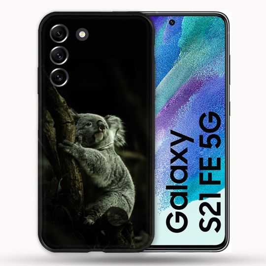 Coque Pour Samsung Galaxy S21 FE / S21FE Animal Koala Noir