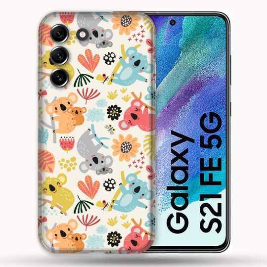 Coque Pour Samsung Galaxy S21 FE / S21FE Animal Koala Pattern