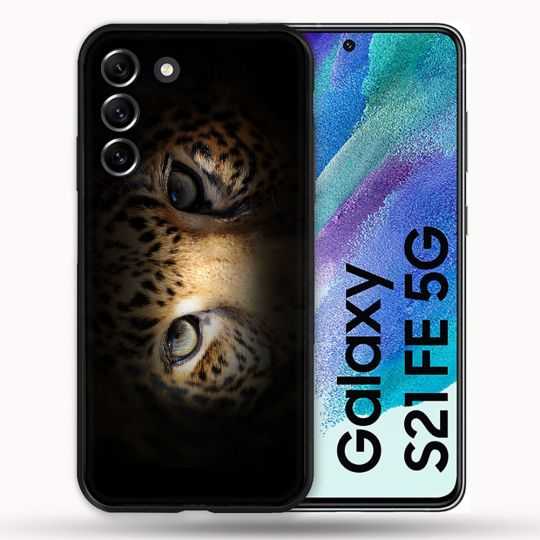 Coque Pour Samsung Galaxy S21 FE / S21FE Animal Leopard Yeux